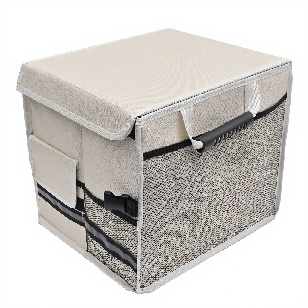 Caja de almacenamiento del maletero del automóvil Caja de almacenamiento del automóvil Caja de almacenamiento Suministros del automóvil Caja trasera Zapatos Taburete de almacenamiento plegable