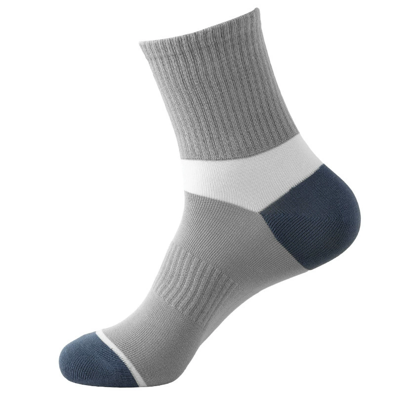 Winter demi-season cotton wear-resistant deodorized autumn knee socks, absorbs sweat and smell, mid-length