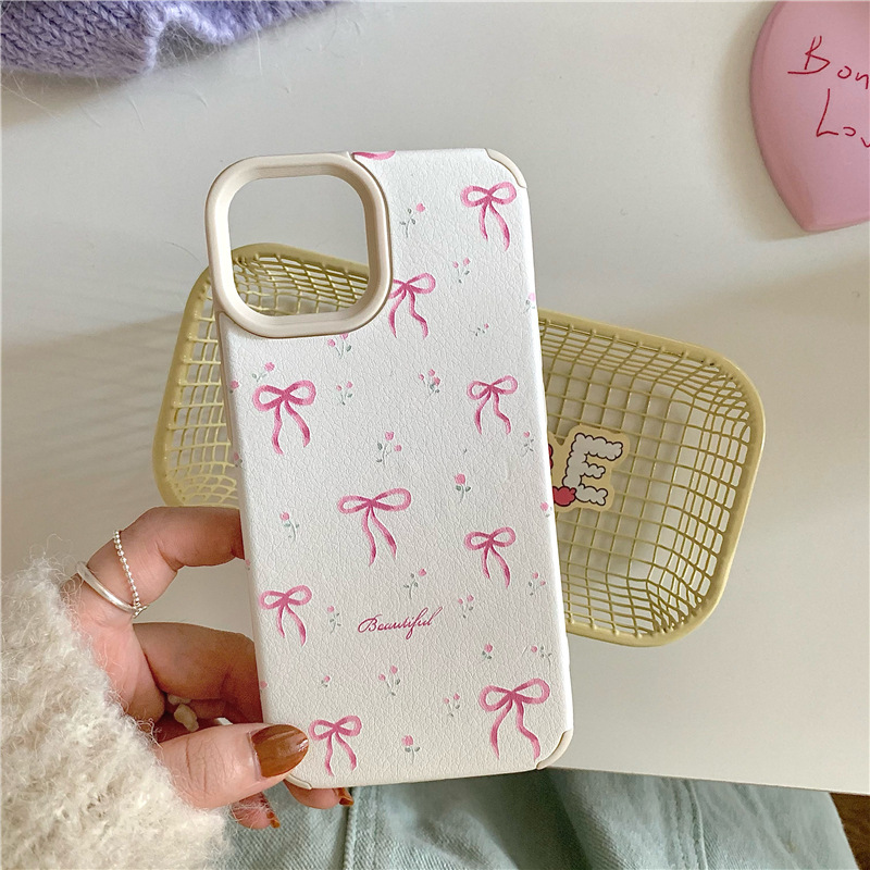 45g Weight iPhone Applicable Brands Phone Cases Classification tpu Material Ditsy Floral, Bow Knot Pattern Cartoon Style, Cute Style Tpu Ditsy Floral Bow Knot Cartoon Style Cute Phone Cases Phone Accessories 6