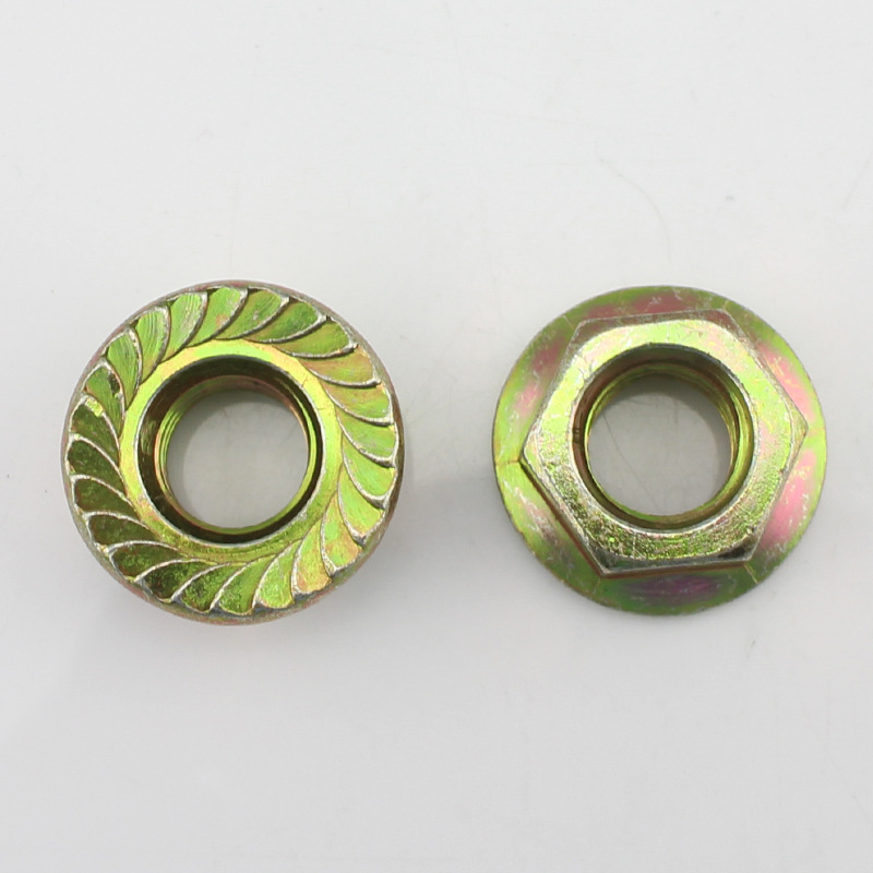 厂家直销10B21碳钢镀彩锌镀黄锌GB /T 6177.1六角法兰螺母