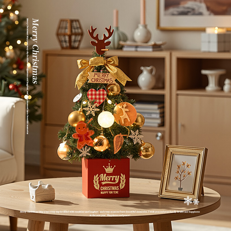 Mini árbol de Navidad árbol de Navidad paquete de árbol de Navidad pequeño cifrado artificial nuevo decoración de escritorio