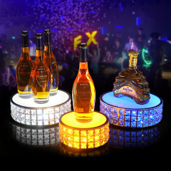 バーktv発光酒座水晶円形ハート型洋酒ワインベースxo酒棚展示棚led酒ホルダー