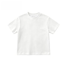 白色简约短袖长袖新款男童女童圆领T恤连衣裙套装家居服两件套潮