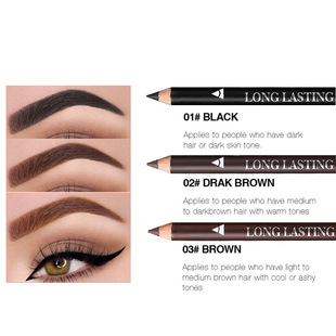 Factory Cross-Border Supply Waterproof and Sweat-Proof Eyeliner Pen Eyeliner Gel Pen & Eyebrow Pencil Dual-Purpose Makeup Pen