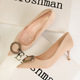 121-21 han edition style banquet high restoring ancient ways with shallow pointed mouth show thin metal buckle sexy high-heeled shoes women's shoes