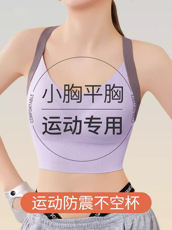 Shockproof Sports Bra for Small and Flat Chests, Women's Running Anti-Sagging, Gathering and Enhancing, Yoga Beauty Back, Shock-Absorbing Bra