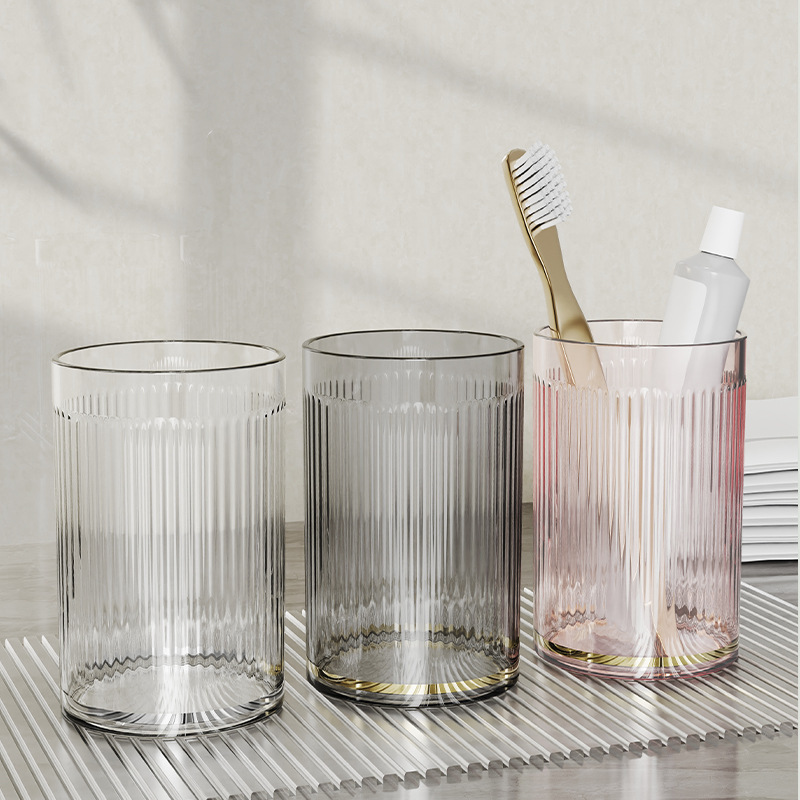軽くて豪華なうがいのコップのうがいのコップの歯ブラシのコップのセットの家庭用の簡単なカップルのコップのホテルのプラスチックの歯ブラシのコップ|undefined