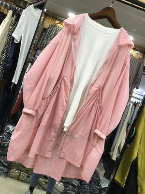 5312防晒衣中长款2021夏新款韩版宽松透气防晒服薄风衣外套A1121|ru