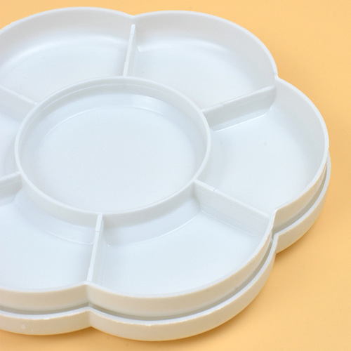 Zhanhong Art Plum Blossom Box Color Box Chinese Painting Children's Palette Palette Double Button Gouache Acrylic Paint Plum Blossom