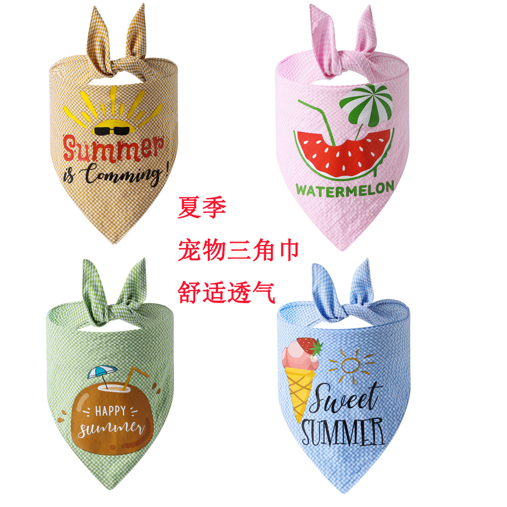 Tanpopo verano mascota bufanda perro triángulo toalla mascota saliva toalla perro bufanda perro saliva toalla perro