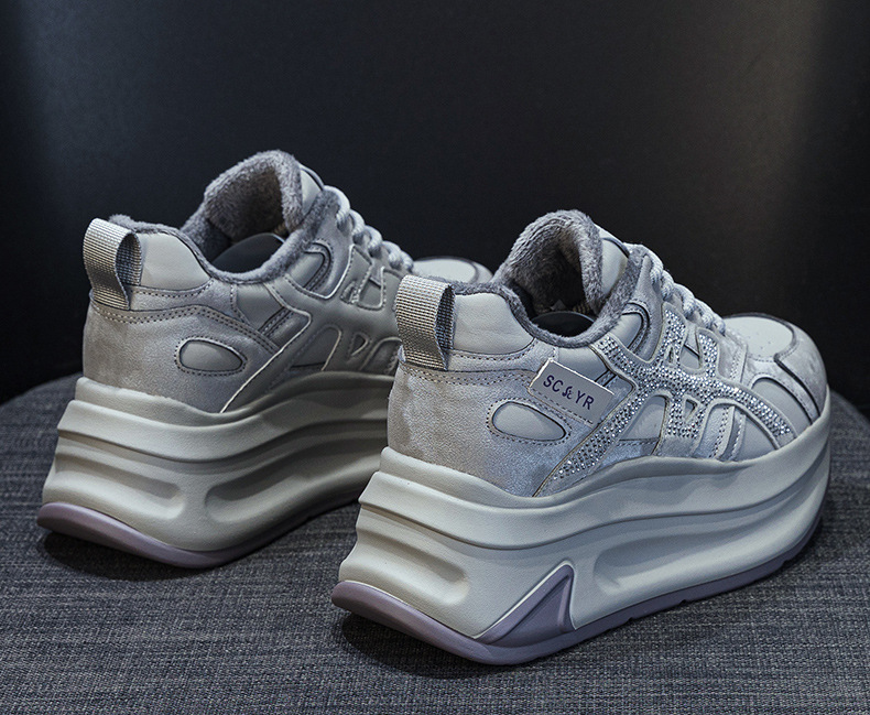 Giày sneaker nữ đế dày phong cách thể thao thời trang — M2997-1 Lông xám, M2997-1 Lông champagne, M2997 Lót đơn champagne, M2997 Lót đơn xám chi tiết 14