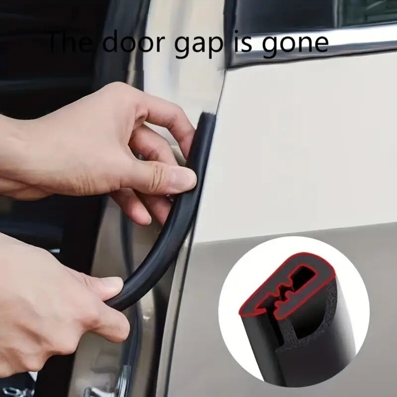Car door outer edge rubber sealing strip B- pillar sound insulation and windproof protection frontier car sealant accessories decoration