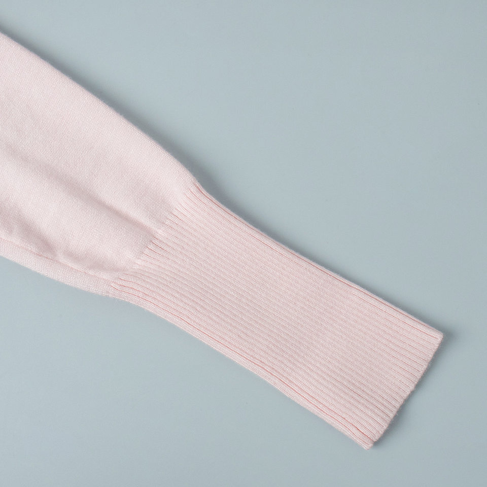 Áo cardigan len dệt kim dài tay dáng ôm cổ tròn có nút — Màu nâu, màu hồng, màu nâu nhạt, màu tím đậm chi tiết 21