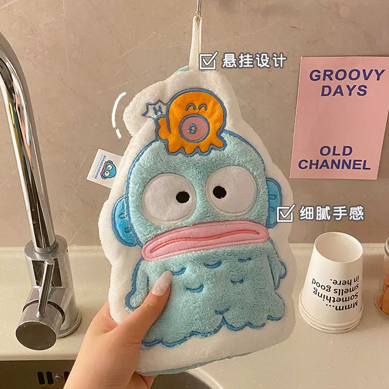 Cute cartoon handkerchief for home use, quick dry towel, increased thickness, water absorbent