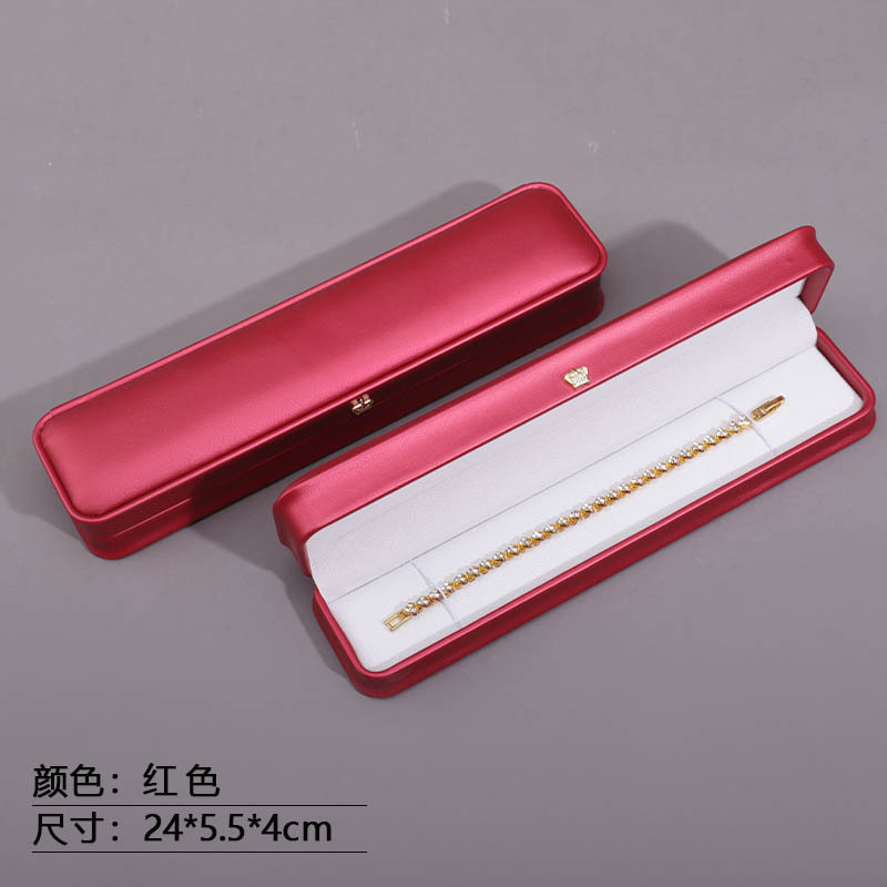 Caja de joyería Crown PU Caja de embalaje de pulsera de joyería Cintura Caja de collar de perlas Caja de embalaje al por mayor