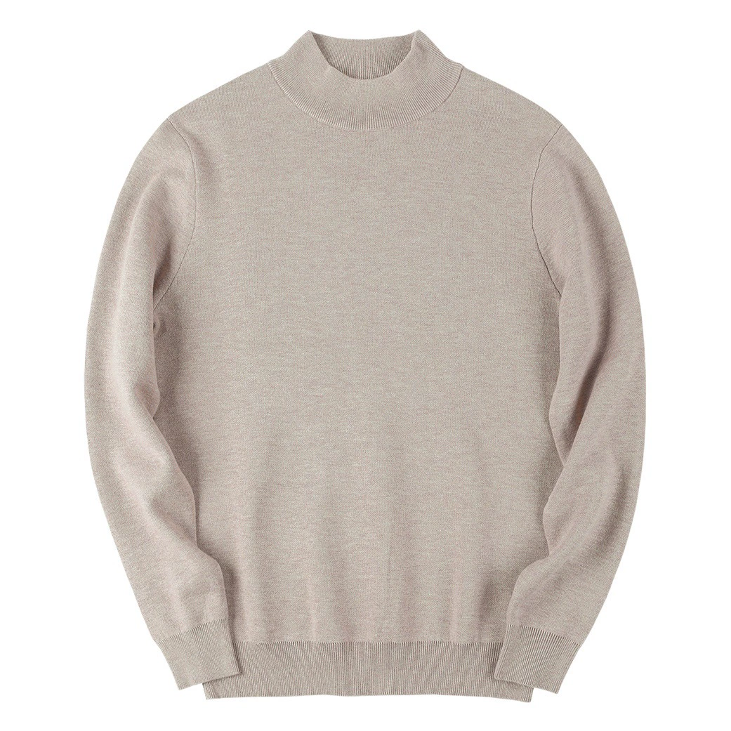 Мужской свитер Momeike с воротником-стойкой, универсальный трикотаж для осени и зимы, простой однотонный базовый мужской трикотаж 20006.