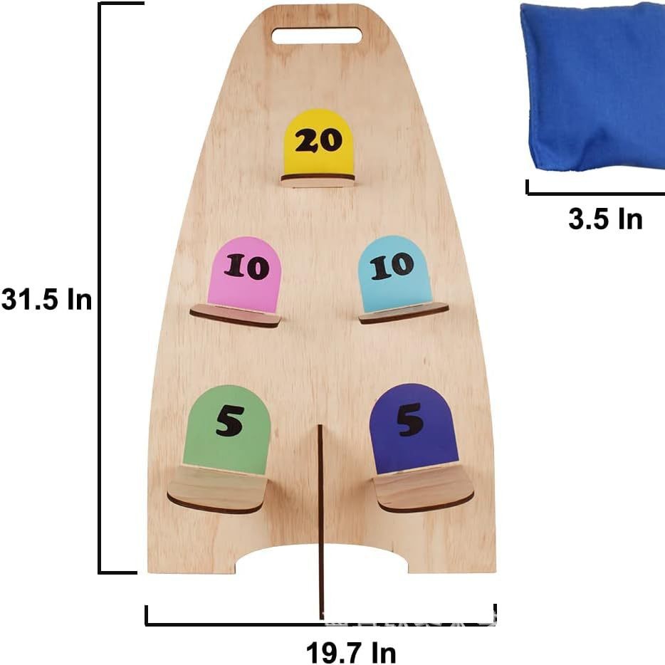 Nuevo juego de sacos de arena vertical transfronterizo, juego de lanzamiento de bolsas de frijoles de madera, juego de sacos de arena interior al aire libre para niños y adultos