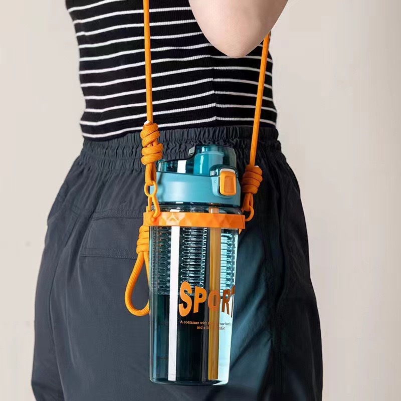 Taza de té de verano de flores de niñas de gran capacidad taza de agua deportiva de fitness hervidor de agua taza de paja taza espacial portátil