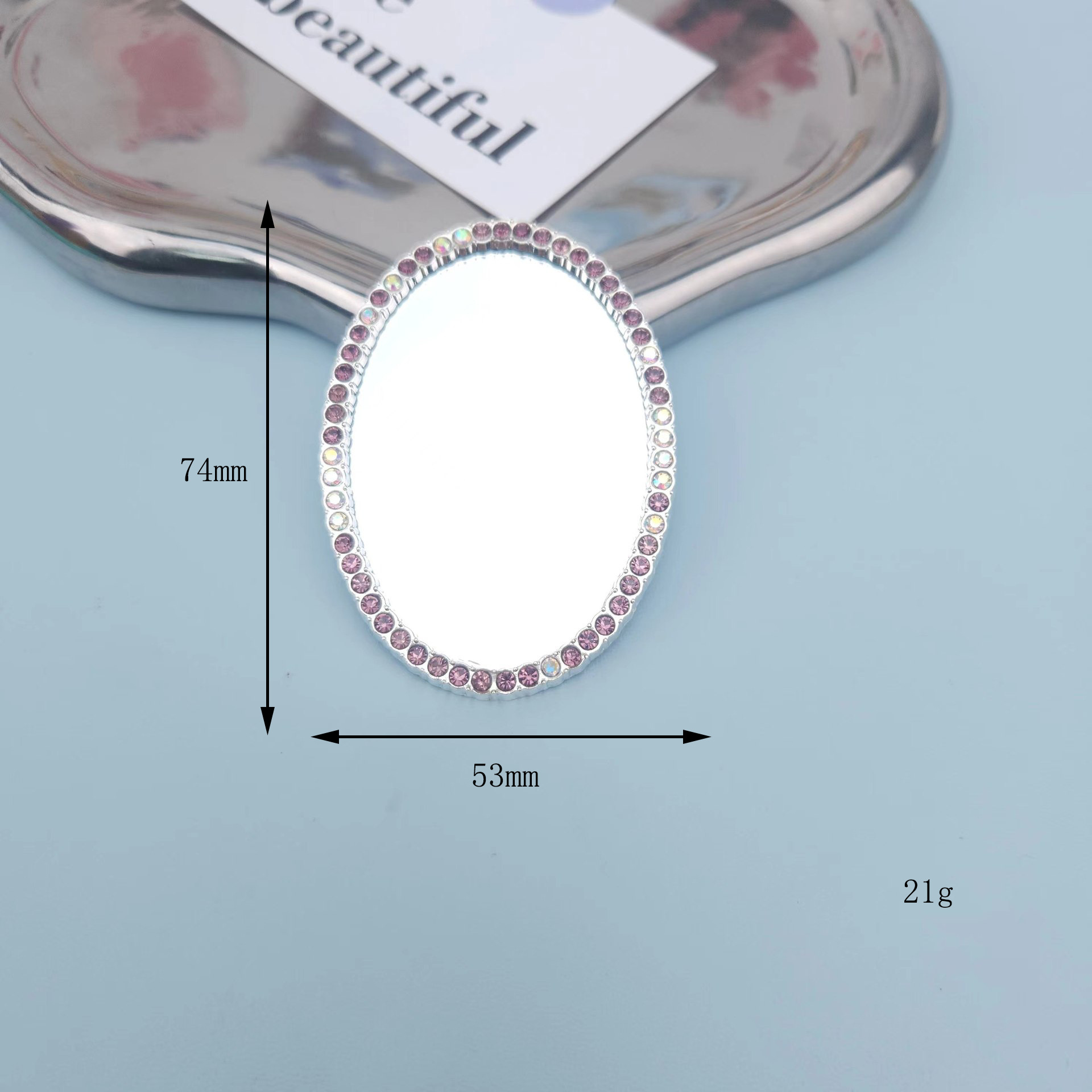 Diamante perla flor lente teléfono móvil belleza material 2022 nuevo amor espejo DIY accesorios de la joyería del teléfono móvil