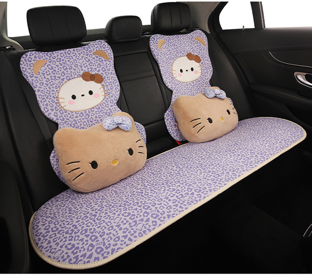 Car Headrest and Lumbar Support Cartoon Kt Cat Headrest Pillow, Car Headrest for All Seasons, Lumbar Pillow, Neck Pillow, Car Headrest