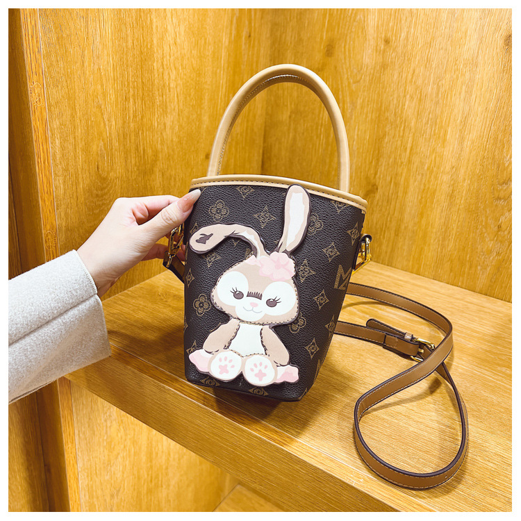 Fashion bucket bag for women 2023 spring new versatile cute rabbit bag high-end casual shoulder crossbody bag_voghion.com