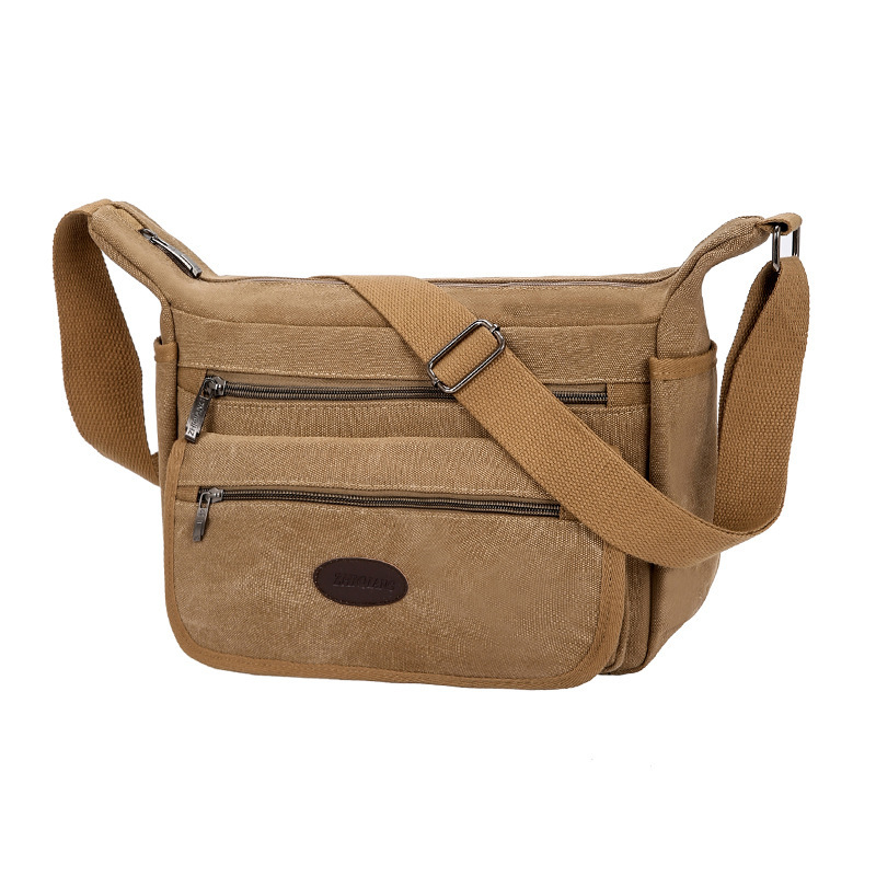 Gran capacidad de los hombres bolso de hombro multi-compartimiento de los hombres al aire libre bolsa de mensajero portátil multi-capa de negocios monedero