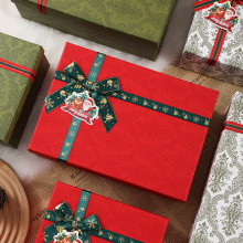 圣诞节礼品盒红色平安果围巾礼物包装盒大号空礼盒厂家批发