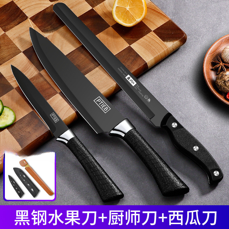Cuchillo de fruta cuchillo de cocinero de madera sólida cuchillo de sandía grande alargado cuchillo de fruta de acero inoxidable comercial