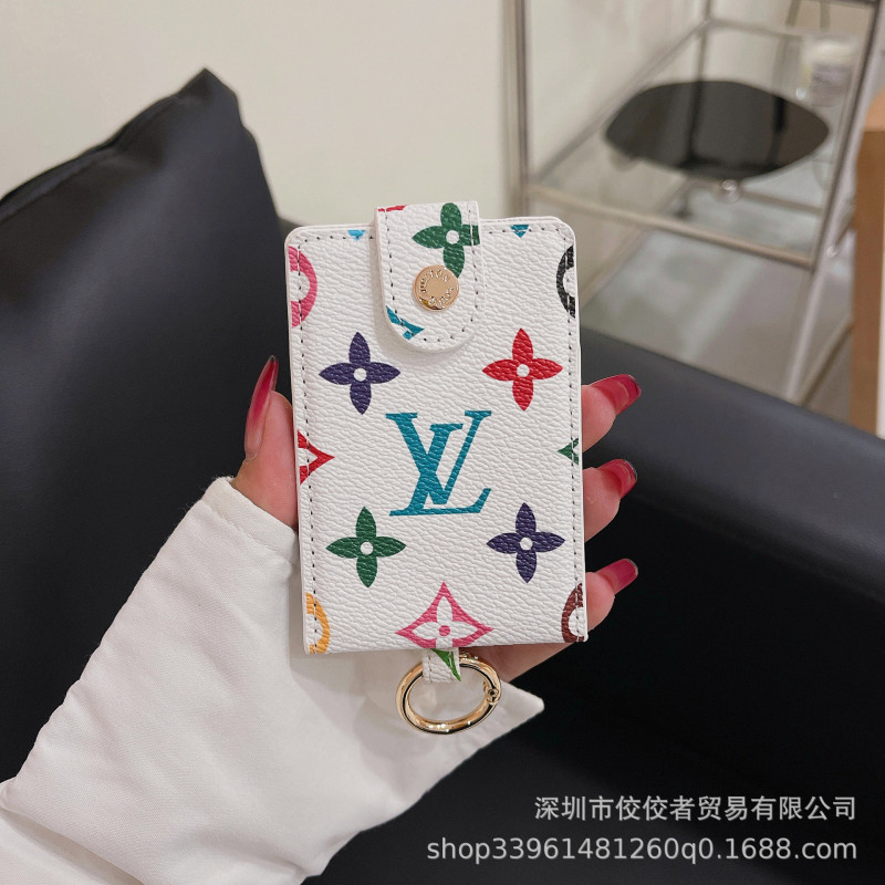 新款潮牌老花现货直销印花上下翻扣卡包银行卡包多卡位证件包logo|undefined