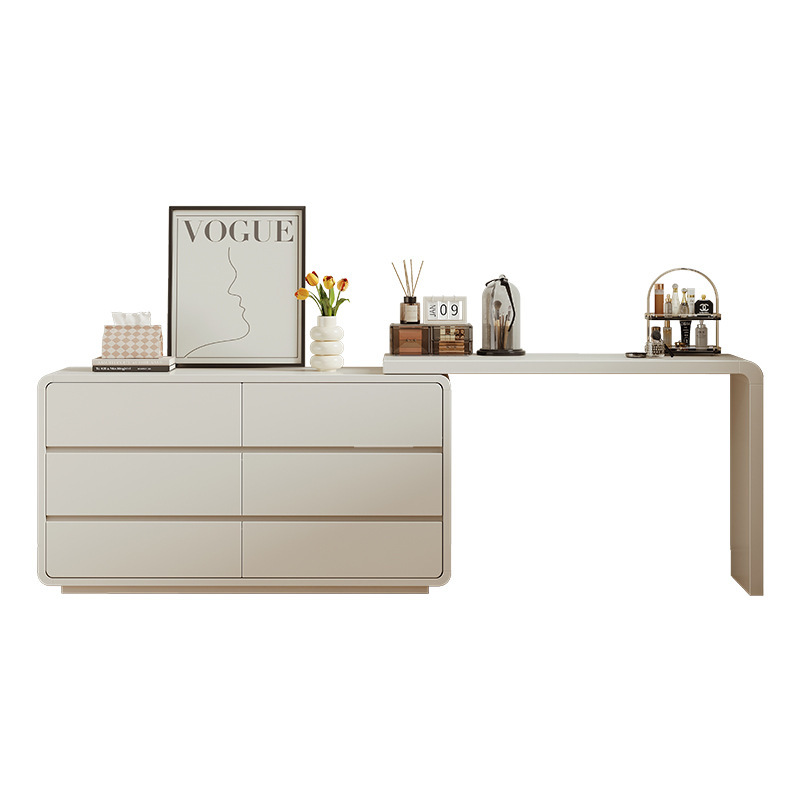 Esquina de la mesa de tocador armario en un dormitorio moderno simple 2025 nuevo armario de maquillaje de mesa de almacenamiento en un armario