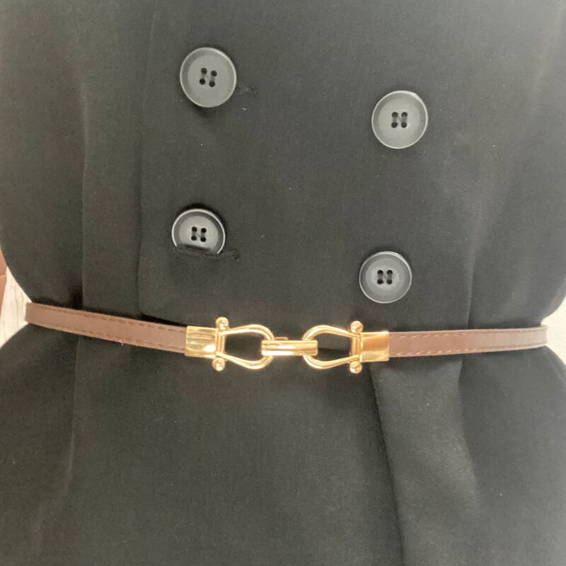 春夏の小衆ベルトの女性のタイプはジーパンの黒色を配合してファッションの高級感のベルトの女性の2025新型の細いです。|undefined