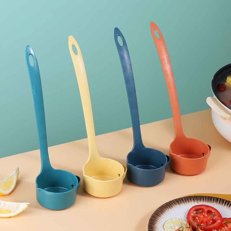 Japanese High Temperature Resistant Soup Oil Separator Spoon Colander Kitchen Household Drain Net Fishing Dumpling Net Plastic Colander