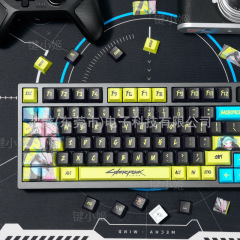 サイバーパンク サイド半透明フィギュアバージョン 130 キー メカニカル キーボード キーキャップ PBT 昇華型 CHERRY オリジナル