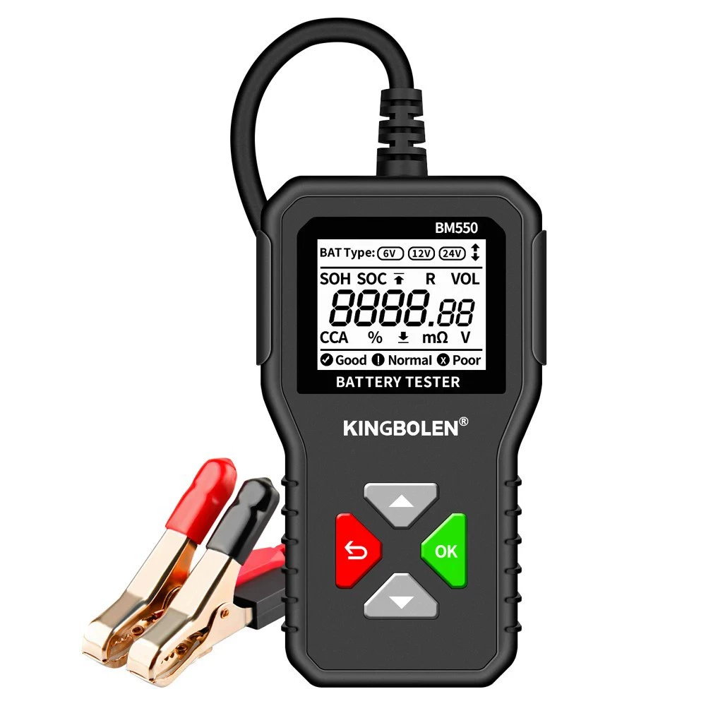 BM550 Battery Tester 6V12V24V Многофункциональный интеллектуальный цифровой дисплей детектор автомобильной батареи