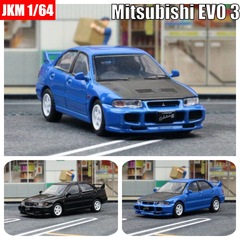 JKM合金車モデル1:64三菱EVO三世代EVO3スポーツカーセダン静的ミニチュアモデル滑走振り子