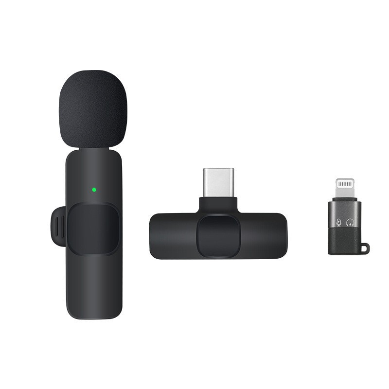 抖音ライブ用隠しマイクK1、ショートビデオ録音用マイク、自動ノイズキャンセリング、リバーブ機能付きワイヤレスラベリアマイクK8K9|undefined