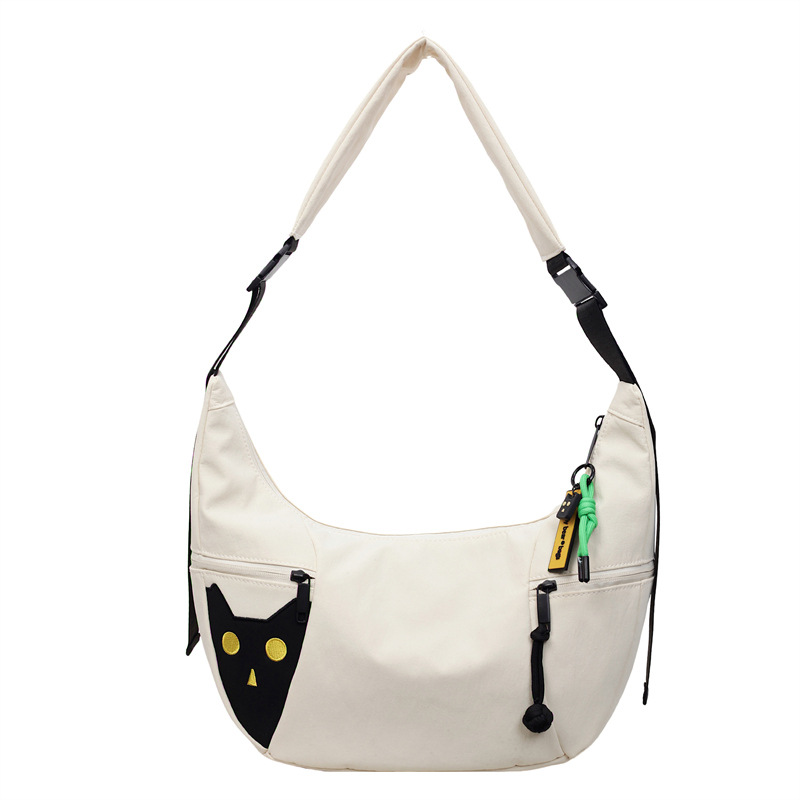 Oxford Cloth Women 2025 New Fashion Single Shoulder Large Capacity Crossbody For Class And Commute Dumpling Bag_voghion.com