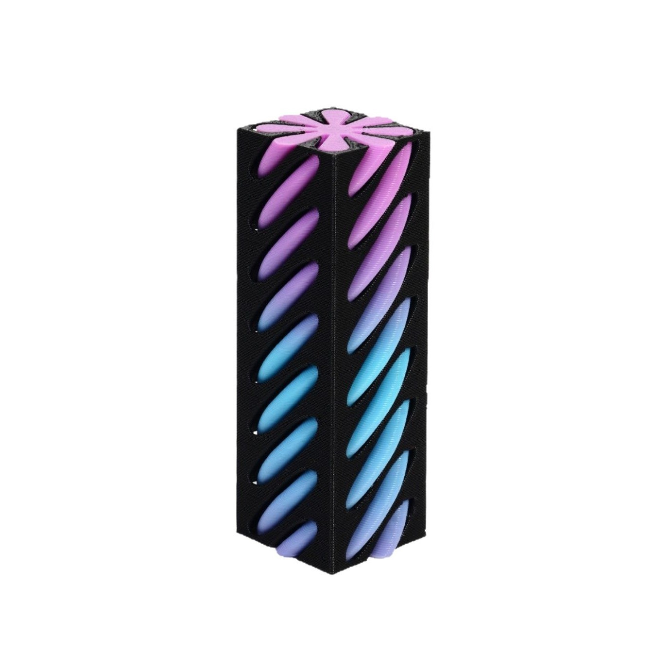 Explosiones transfronterizas de impresión 3D columna cuadrada giratoria de empuje de descompresión juguetes de regalo creativo fábrica directa juguetes de impresión 3D