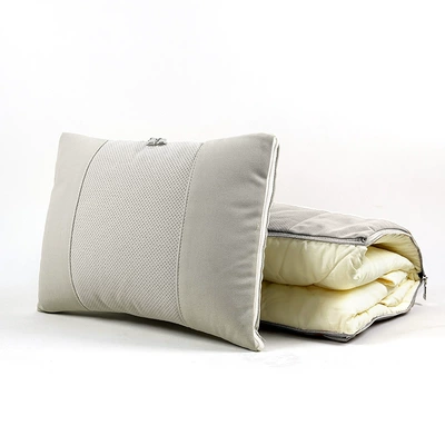 Waist support Two-In-One Quilt, Suede Leather Car - suede-leather-style-light-gray-1-piece