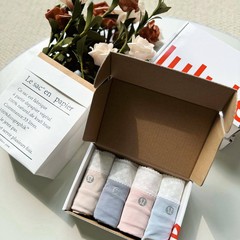 LuLu露露莫代尔少女内裤4条装春夏舒适包臀女士三角裤简约蕾丝边