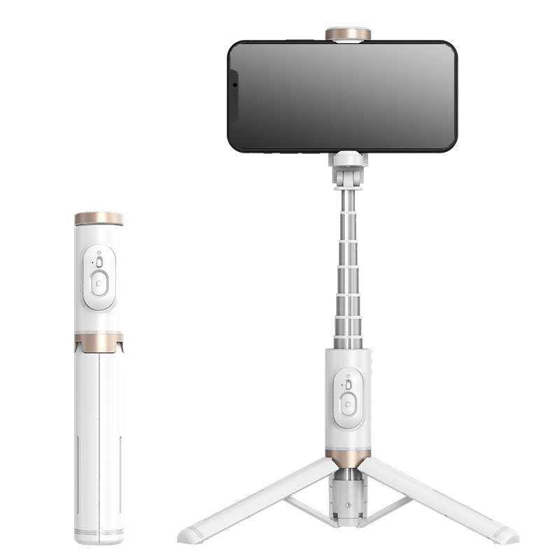 Q12 [white-73cm] aluminum alloy extension pole + hidden tripod + bluetooth remote control