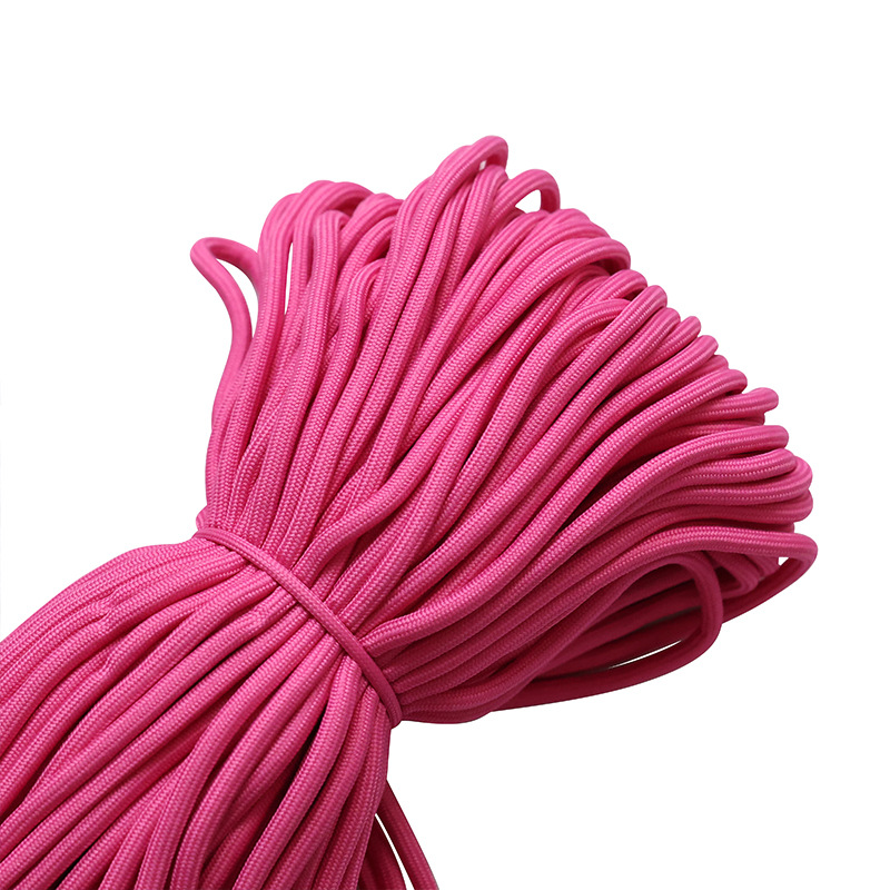 Cuerdas de poliéster coloridas de 5 mm cuerdas redondas cuerdas de agrupación resistentes al desgaste DIY cuerdas tejidas a mano colgante de llaver creativo