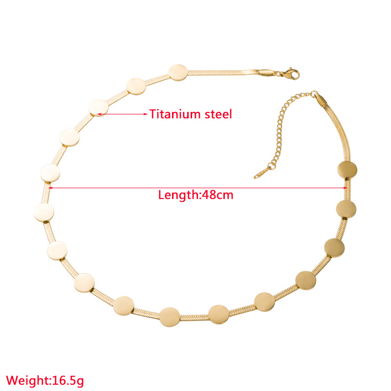 Fashion Geometric Titanium Steel Plating Necklace 1 Piece