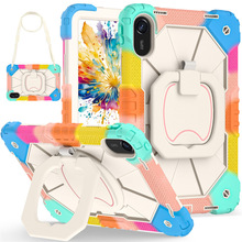 适用红米Pad2 11 2025撞色硅胶肩带保护套PC手环支架小米平板后壳