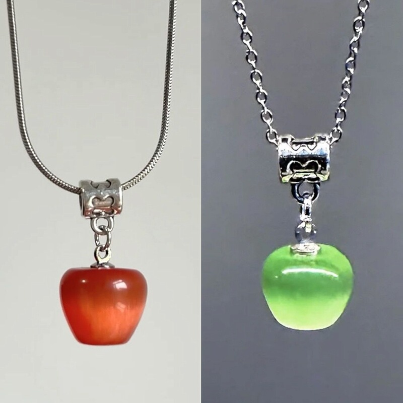 Girly Heart Red Apple Design Necklace 2025 Hot Style Sweet Clavicle Chain Birthday Christmas Heartbeat Gift for Women Girly Heart Red Apple Design Necklace 2025 Hot Style Sweet Clavicle Chain Birthday Christmas Heartbeat Gift for Women