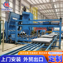 大型四工位钢瓶内喷抛丸机钢瓶清理除锈设备钢瓶钢管内壁喷砂机