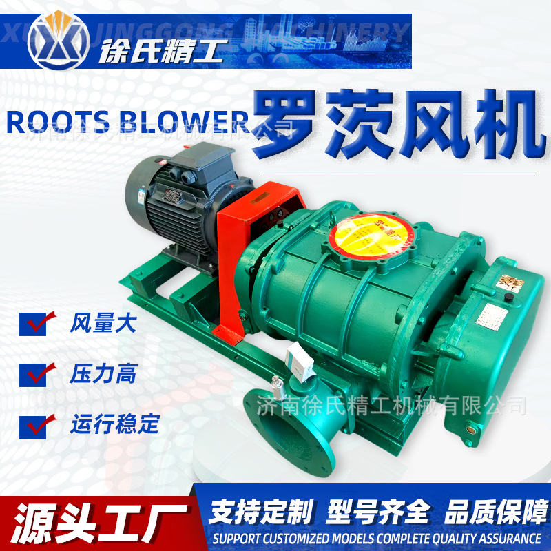罗茨鼓风机污水处理厂家中高压直联三叶真空泵曝气增氧机耐用