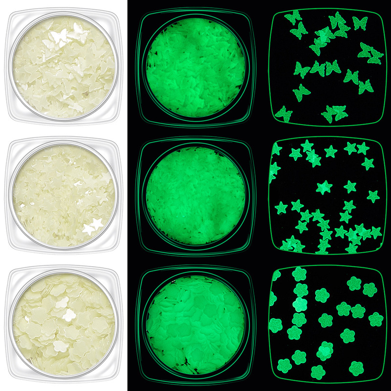 Luminous sequins diy decorations jewelry nail art glitter powder glitter quicksand flow hemp epoxy nail sticker suit Luminous sequins diy decorations jewelry nail art glitter powder glitter quicksand flow hemp epoxy nail sticker suit