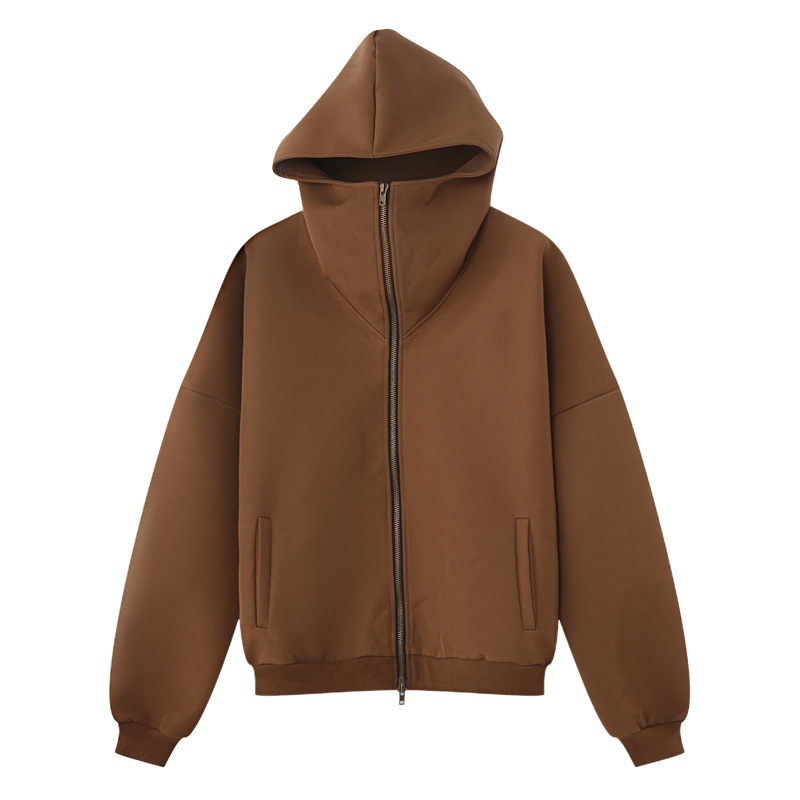 Ropa para hombre MTLCLOTHES | Conjunto de sudadera con capucha y cremallera doble estilo americano retro informal de peso pesado