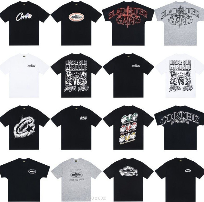 Cross-Border American-Style Corteiz Alcatraz Short-Sleeve T-Shirt for Men, Ins Street Style T-Shirt, Summer High Street Half-Sleeve for Women